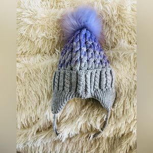 Kids purple and gray winter hat - BRAND NEW NEVER USED!